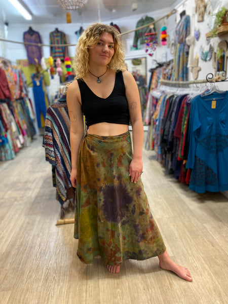 Tie Dye Wrap Skirt