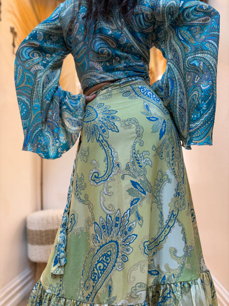Silk Wrap Top