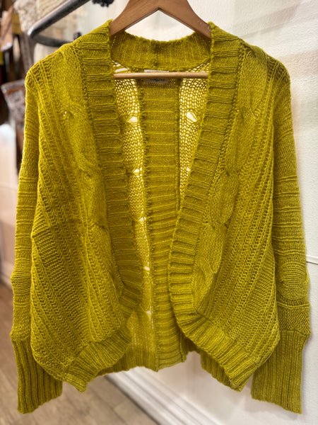 Bat Sleeve Open Front Short Cardi