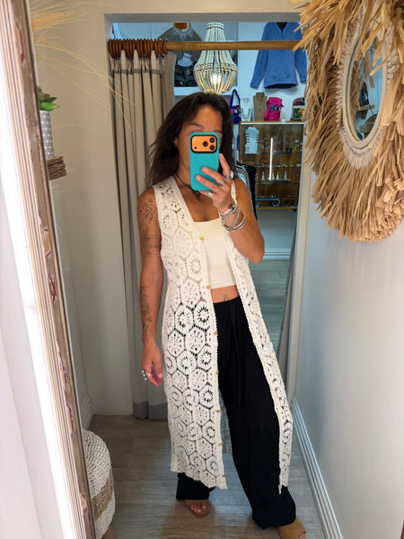 Golden Hour Crochet Vest
