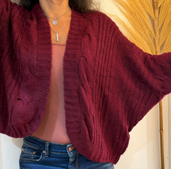 Bat Sleeve Short Cardi