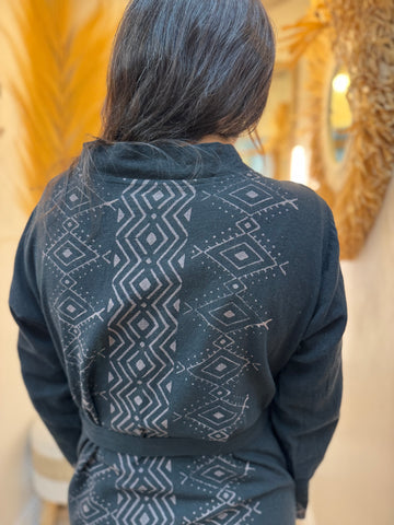 Tribal Block Printed Kimono