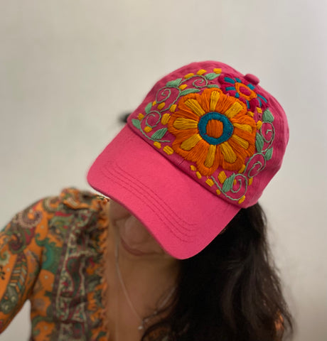 Hand Embroidered Mexican Cap