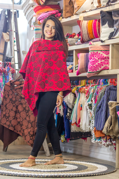 Mandala Poncho Rojo