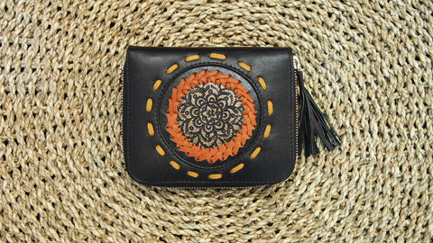 Boho Black Wallet