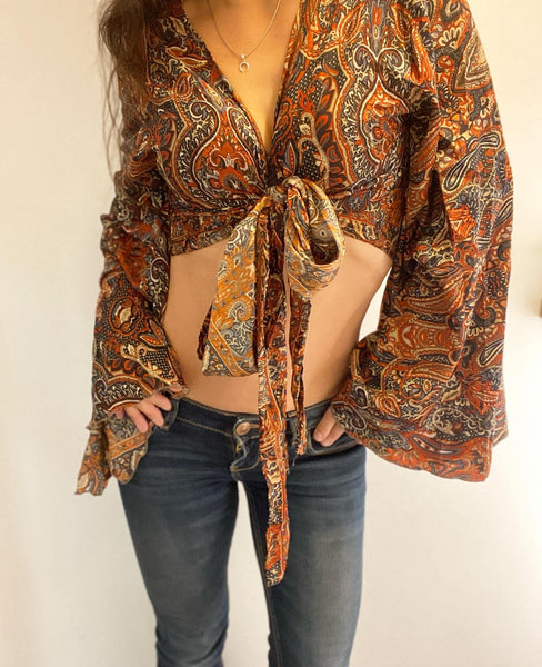 Silk Wrap Top