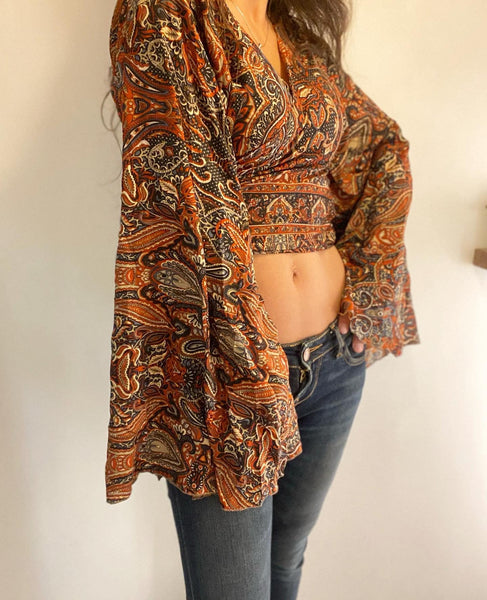 Silk Wrap Top